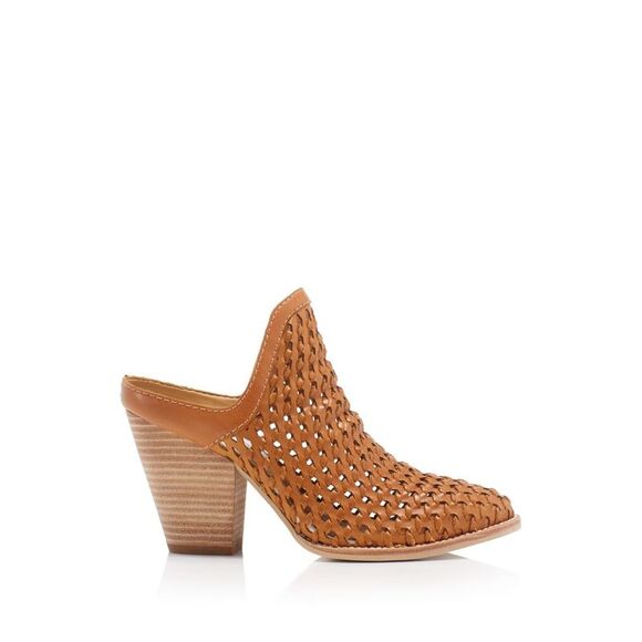 DOLCE VITA Womens Brown Hudson Slip On Leather Heeled Mules Shoes 8.5 M - Picture 2 of 3